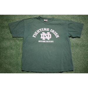 Notre Dame Fighting Irish T-Shirt - Majestic XL - Vintage Green Athletic Dept. T